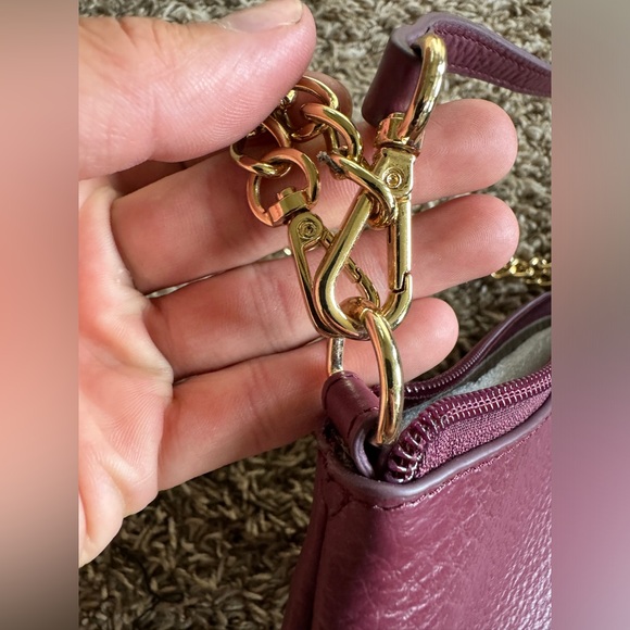 NWOT Lodis Plum Purse New Never Used Wine Leather Lodis Crossbody Purple Purse - Picture 4 of 8